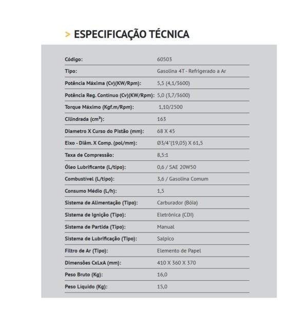 MOTOR BFG 5.5CV PART. MANUAL REF - 60503 - Image 2