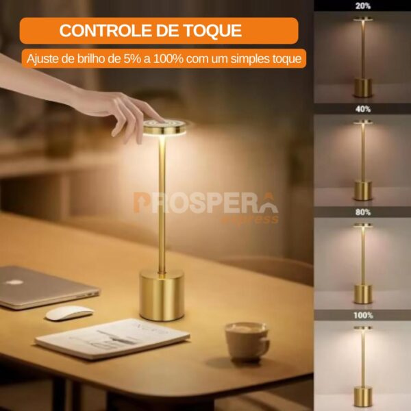 LUMINÁRIA LED TOUCH RECARREGÁVEL - Image 4