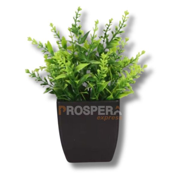 MINI PLANTA ARTIFICIAL EM VASO PRETO - Image 4