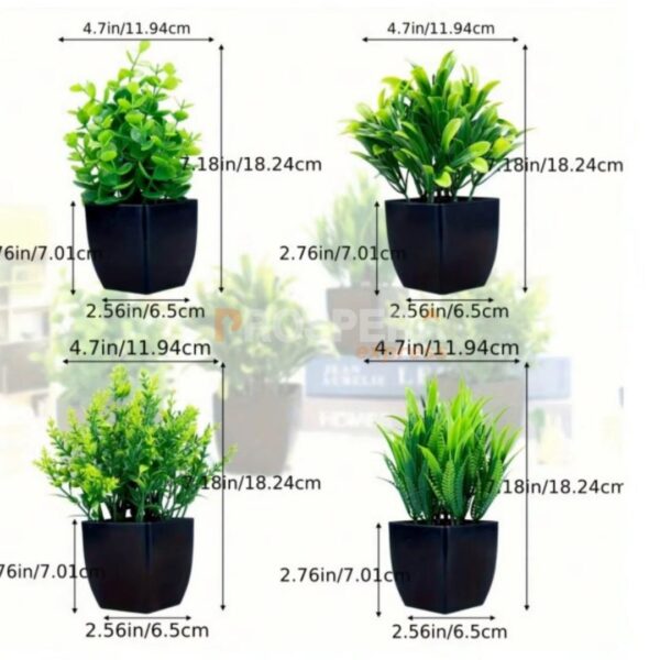 MINI PLANTA ARTIFICIAL EM VASO PRETO - Image 5