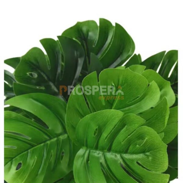 PALMEIRA VERDE ARTIFICIAL COM FOLHAS DE MONSTERA - Image 4